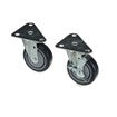 Component Hardware CSTPK-5HPUSP-5, Heavy Duty Triangular Plate Caster With 5" Wheel, 2 Brake And 2 Non-Brake