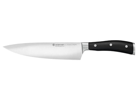 Wusthof 1040330120 Classic Ikon 8" Forged Cook's Knife with Resilient Synthetic Handle, Riveted, Made in Germany