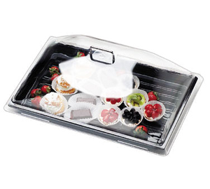 Cambro DD1220CW135 Camwear Display Dome Cover, 21-7/8W x 14-3/4D x 8H, fits 12 x 20 tray, clear, polycarbonate