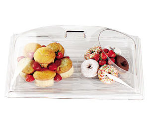 Cambro DD1220ECW135 Camwear Display Dome Cover, 21-7/8W x 14-3/4D x 8H, fits 12 x 20 tray, polycarbonate, clear