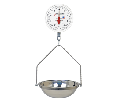Detecto MCS-20F Scale, hanging, fish and vegetable, 14-1/2", 8" dial, 20 lb. capacity, 10 lb. x 1 oz. dial