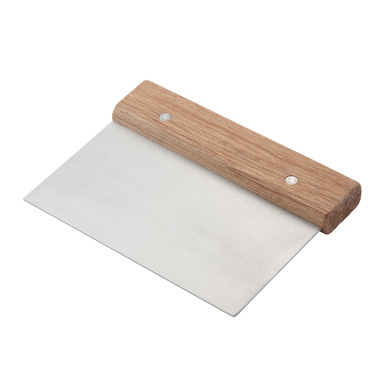 Winco DSC-3 Dough Scraper, 6" x 3" stainless steel blade, wood handle