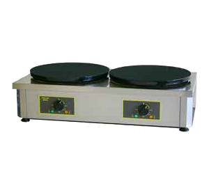 Equipex 400ED Sodir-Roller Grill Crepe Machine, double (2) 15-3/4" dia enamel coated cast iron plates, 208/240v/60/1-ph 290/330 amps 785 kW NEMA 6-50P cUlus Classified