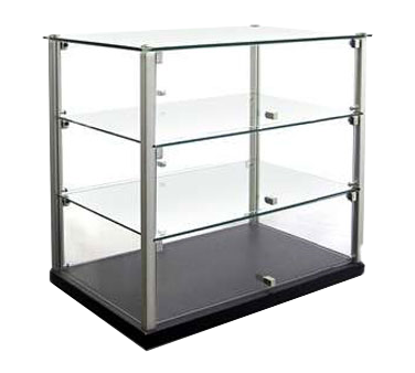 Equipex TN583 Ambient Display, 23-1/8"W x 14"D x 20-3/4"H, 3 tier dual service 2 glass shelves