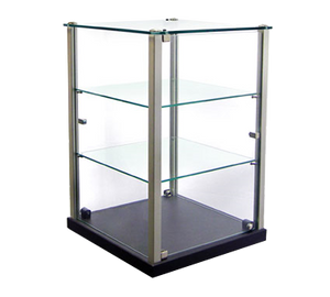 Equipex TP353 Ambient Display, 14"W x 14"D x 20-3/4"H, 2 glass shelves