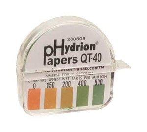 FMP 142-1576 Litmus Paper, " QUAT", 0 - 500 PPM, 5/32" x 15', dispenser, color-coded test chart