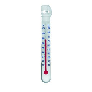 FMP 300-1052 Refrigerator/Freezer Thermometer, 5/8" to 4-5/8", -40° to 120° F temperature range, 360° swivel mounting, non-toxic solution, NSF