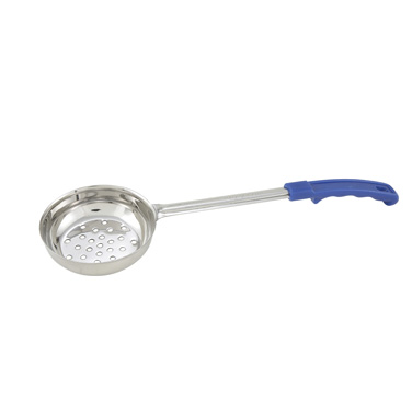 Winco FPP-8 Food Portioner, 8 oz., one-piece, perforated, stainless steel, blue