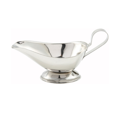 Winco GBS-3 Gravy Boat, 3 oz., with handle, stainless steel