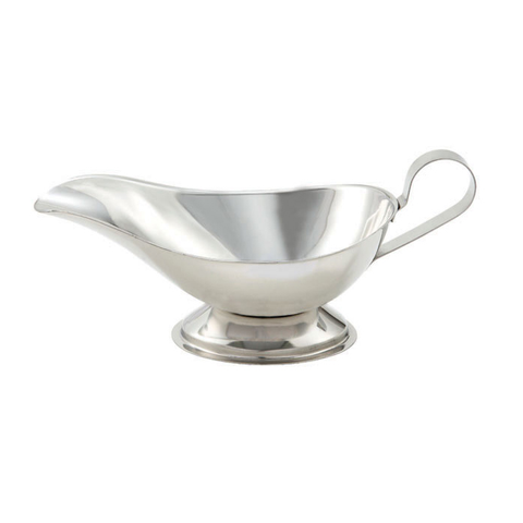 Winco GBS-8 Gravy Boat, 8 oz., with handle, stainless steel