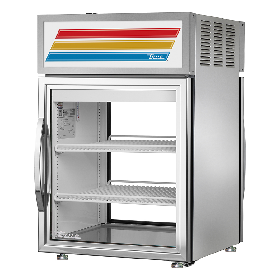 True GDM-05PT-S-HC~TSL01 One Section, Countertop Pass-thru Refrigerated Merchandiser