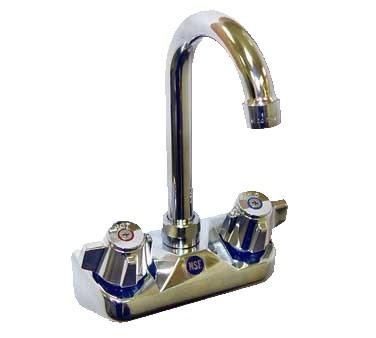  AA-412G 4" Wall Mount NO LEAD Faucet with6" Gooseneck Spout