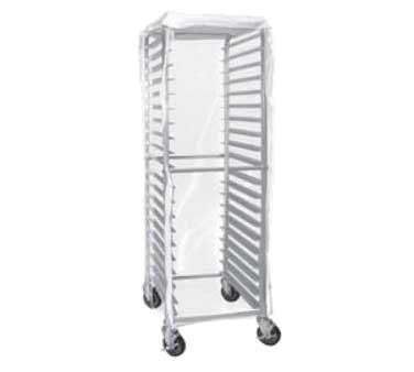 AAR-20CC Bun Pan Rack Cover, All Clear Plastic Cover With 2 Zippers