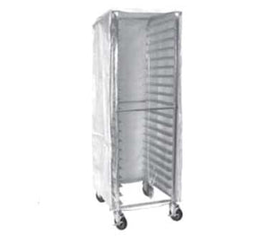 AAR-20CW Bun Pan Rack Cover, White Plastic Cover With Clear Front With 2 Zippers, ETL