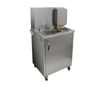 GSW USA HS-M3024 Mobile Hand Sink, Self-Contained, 30-1/4"W X 24-3/4"D X 53-1/2"H, ETL