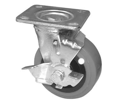 GSW USA KP6111  Industrial Caster With Side-Brake, 5" Dia., 4" X 4-1/2"