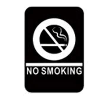 GSW USA SI-NS69 No Smoking Sign, 6" X 9", Black