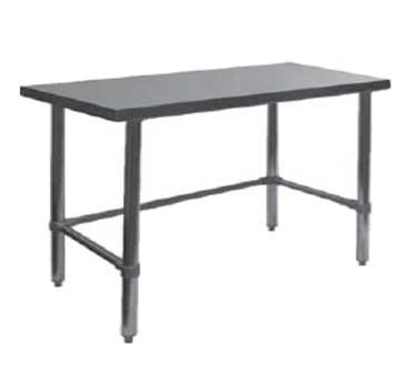 GSW USA WT-P2424B Work Table, All Stainless Steel, Flat Top Open Base, 24"W X 24"D X 35"H, ETL