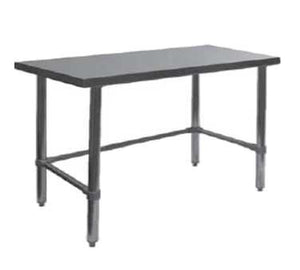 GSW USA WT-P2430B Work Table, All Stainless Steel, Flat Top Open Base, 30"W X 24"D X 35"H, ETL