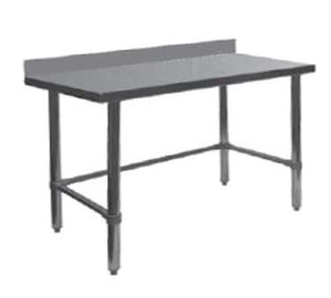 GSW USA WT-PB3024B Work Table All Stainless Steel with 4" Rear Upturn Open Base, 24"W X 30"D X 35"H, ETL