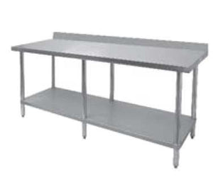GSW USA WT-PB3084 Premium Work Table All Stainless Steel with 4" Rear Upturn, 84"W X 30"D X 35"H, ETL