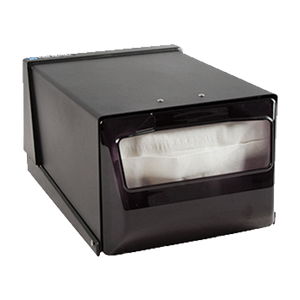 San Jamar H3001CLBK Countertop Napkin Dispenser, one-at-a-time, 7-5/8"L x 11"W x 5-1/2"H, black finished