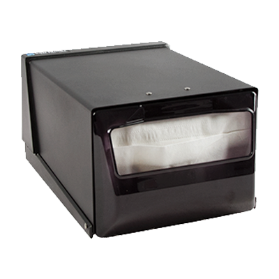 San Jamar H3001CLBK Countertop Napkin Dispenser, one-at-a-time, 7-5/8"L x 11"W x 5-1/2"H, black finished