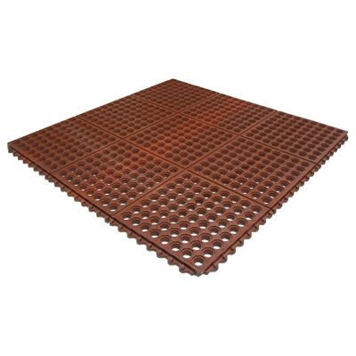 Axia Happy Mat AFD3636TN Anti-fatigue Floor Mat - 36" x 36" (1/2" Thick), Rubber, Red, NFSI Certified