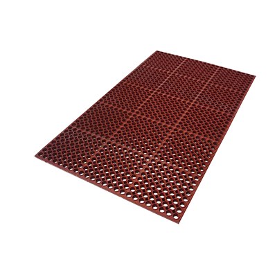 Axia Happy Mat AFD366034T Premium Anti-fatigue Floor Mat, 36" x 60", 3/4" thick, grease resistant, rubber, red, NFSI certified