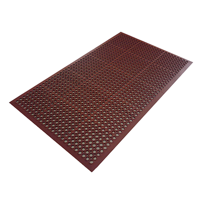 Axia Happy Mat AFD3660TN Economy Anti-Fatigue Floor Mat, 36" x 60", 3/8" thick, light weight, grease resistant, rubber, red, NFSI certified