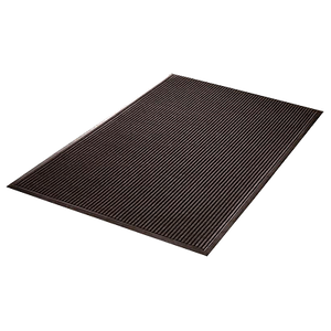 Axia Happy Mat EMR3660C Entrance Mat - 36" x 60" (3/8" Thick), Ribbed Pattern, Charcoal, NFSI Certified