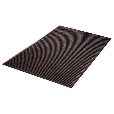 Axia Happy Mat EMR3660C Entrance Mat - 36" x 60" (3/8" Thick), Ribbed Pattern, Charcoal, NFSI Certified