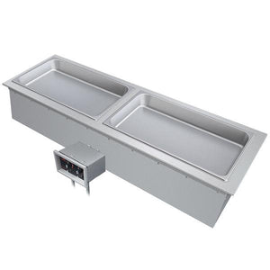 Hatco DHWBI-S2 Two-Compartment Drop-In Modular Dry Slim Heated Well - 120V