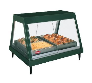 Hatco GRHDH-2PD Stainless Steel Glo-Ray 33 3/8" Full Service Dual Shelf Merchandiser With Humidity Chamber