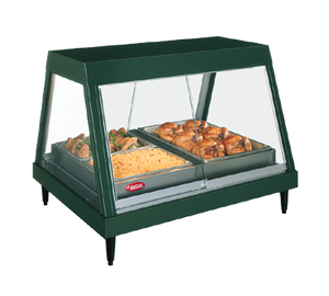 Hatco GRHDH4PD Glo-Ray 59 3/8" Full Service Dual Shelf Merchandiser with Humidity Chamber - 120/208V