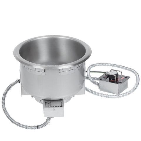 Hatco HWB-11QTD Single Drop In Round Heated Soup Well with Drain - 11 Qt