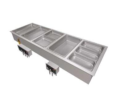Hatco HWBI-4D Drop-In Hot Food Well with Drains - (4) Full Size Pan Capacity, Stainless Steel / Aluminum