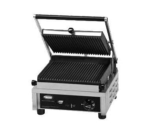 Hatco MCG10GS Commercial Panini Press with Cast Iron Grooved Top/Smooth Bottom Plates, 120v