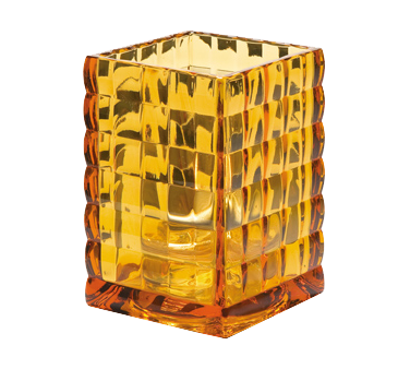 Hollowick 1533A Optic Block™ Lamp, square, accommodates Hollowick's disposable fuel cells, glass, amber