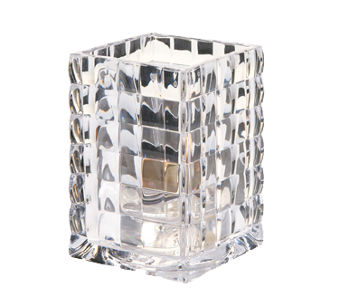 Hollowick 1533C Optic Block™ Lamp, square, accommodates Hollowick's disposable fuel cells, glass, clear