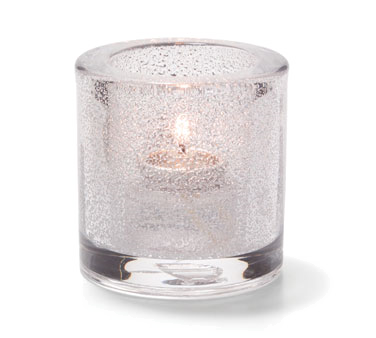 Hollowick 5140CJ Tealight Lamp, round, thick glass, accommodates Hollowick's disposable fuel cell, clear jewel