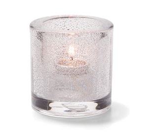 Hollowick 5140CJ Tealight Lamp, round, thick glass, accommodates Hollowick's disposable fuel cell, clear jewel