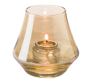 Hollowick 6955G Chime™ Votive Lamp, bell form, glass, accommodates Hollowick's HD8 or HD15 fuel cell, gold luster