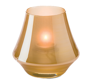 Hollowick 6955SG Chime™ Votive Lamp, bell form, glass, accommodates Hollowick's HD8 or HD15 fuel cell, satin gold
