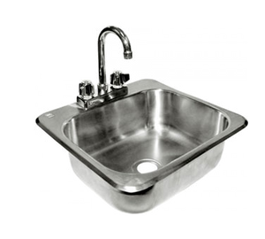 GSW USA HS-1615I Standard Drop-in Hand Sink (Includes: Faucet & Strainer)