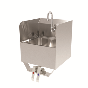 GSW USA HS1615KS Hand Sink, Wall mount, knee operated, one compartment, 15-3/4"W x 15-1/4"D x 24-3/4"H