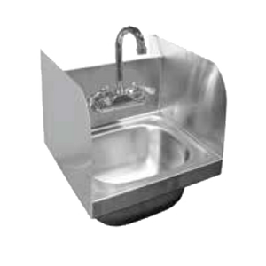 GSW USA HS-1615S Wall Mount Hand Sink (Includes: Faucet & Strainer), Stainless Steel
