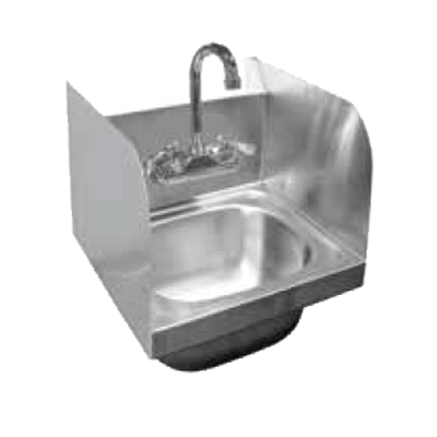 GSW USA HS-1615S Wall Mount Hand Sink (Includes: Faucet & Strainer), Stainless Steel