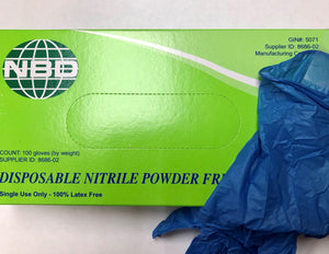 NEAL 71950044 Nitrile Powder Free Gloves, Large, Latex Free