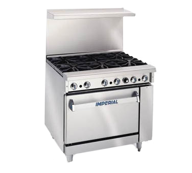 Imperial IR-4-G12 Pro Series 36" Restaurant Range with (4) Open Burners, Gas